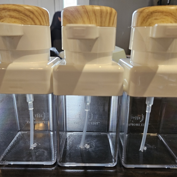 The Home Edit Tan and White Dispenser Trio - Picture 1 of 1